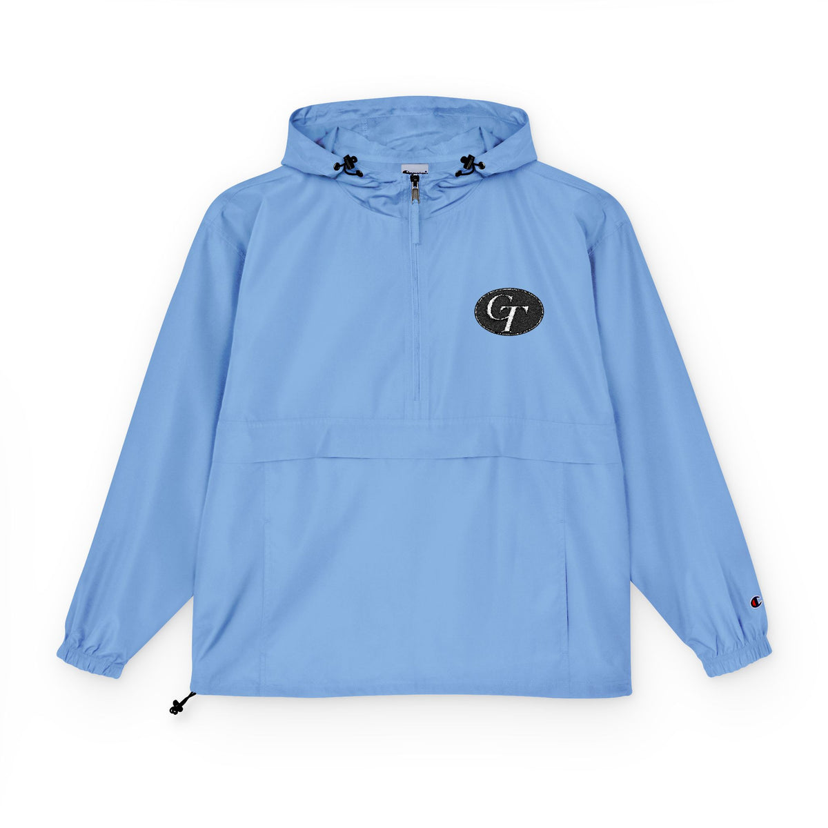 Light Blue Packable Windbreaker with GT Chest Patch